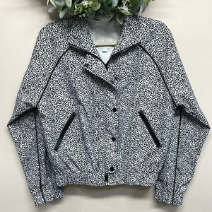 NWOT Anthropologie Allfenix All Fenix Leopard Print White Black Crop Jacket L